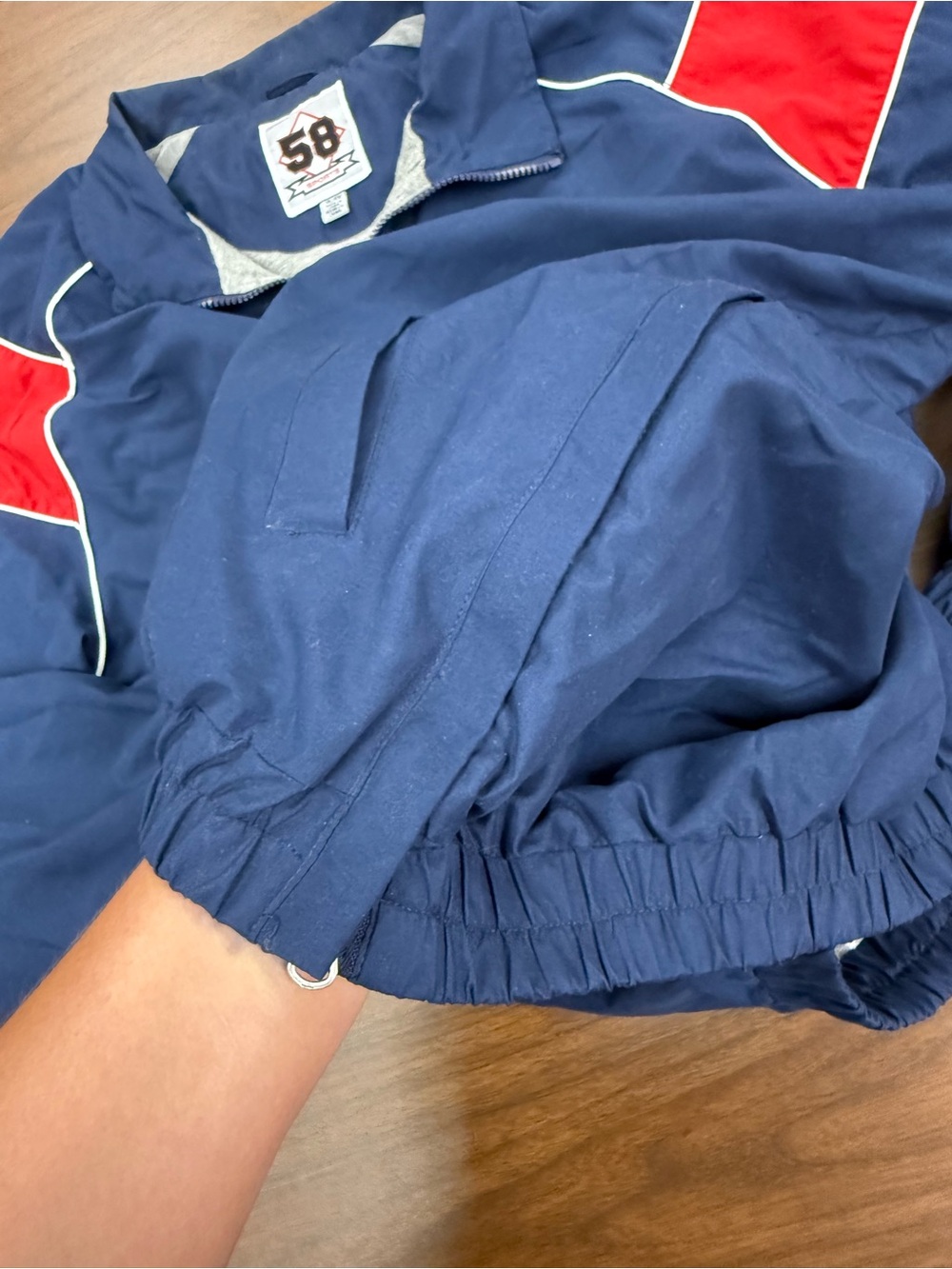 VTG 90s Ole Miss Rebels Colonel Reb Windbreaker Pullover Jacket Navy 58 Sports - Picture 4 of 11